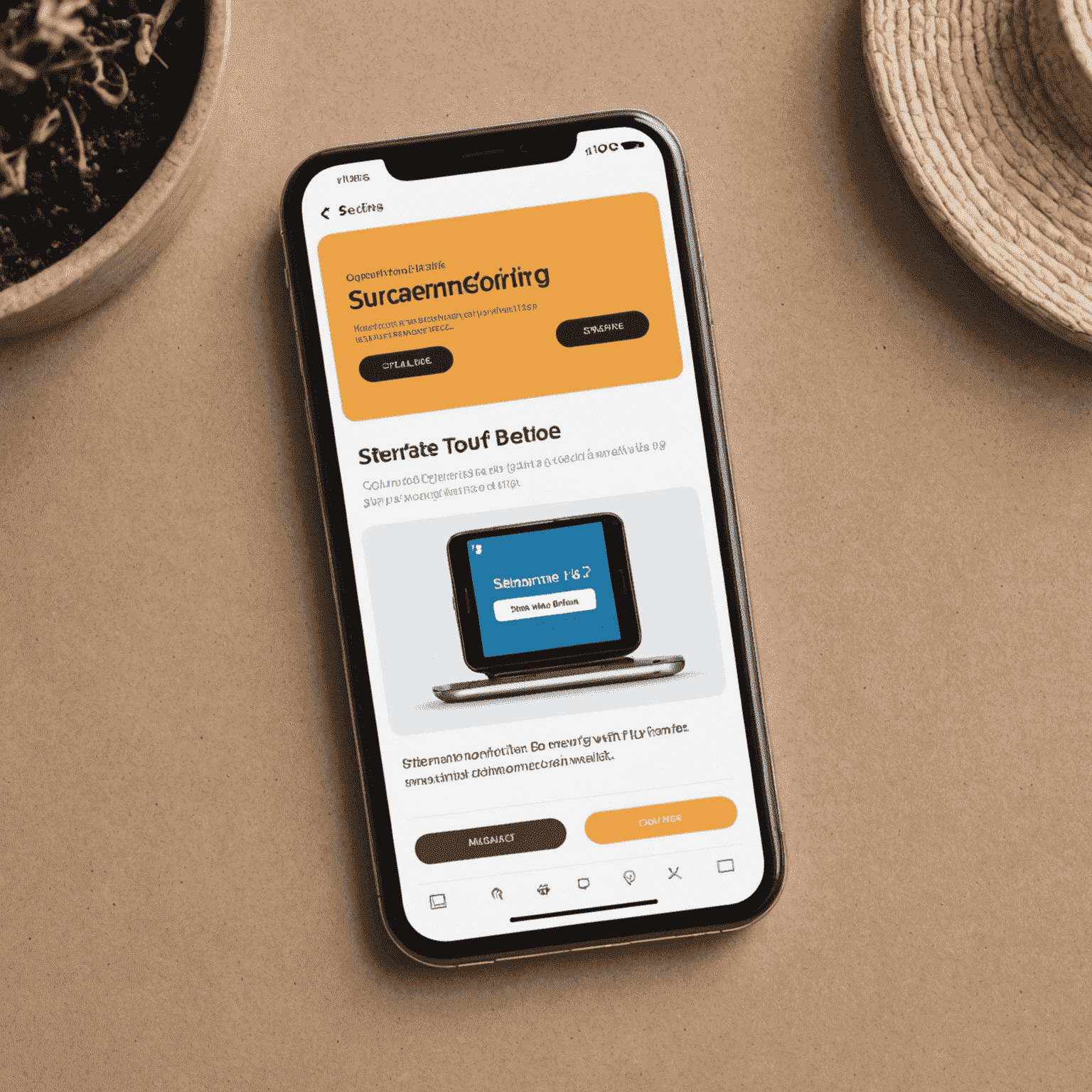 Illustration of a smartphone with an optimized eCommerce website displayed on its screen