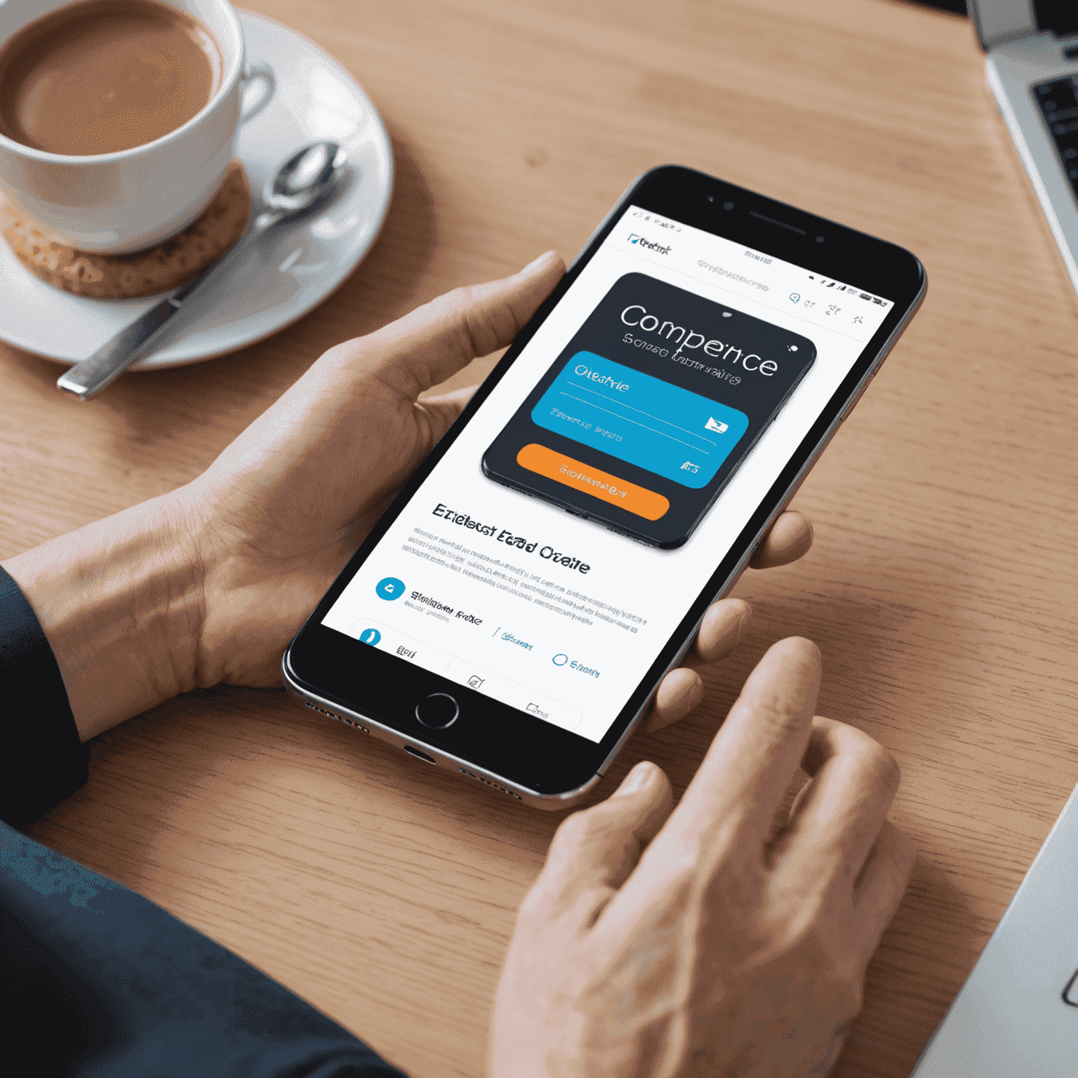 Illustration of a smartphone with an optimized eCommerce website displayed on its screen